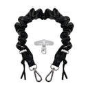 Black Flex Leather Bag Strap/Wrist Strap with Phone Strap Adapter