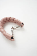 Pink-Twisted Faux Leather Strap/Wrist Strap with Phone Strap Adapter