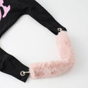 "Too Much to Do" Toby Bag  with detachable faux fur strap