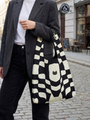 "Echo Cat" Toby Bag with detachable leather strap