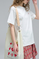 Beige Woven Wrist & Bag Strap with Phone Adapter