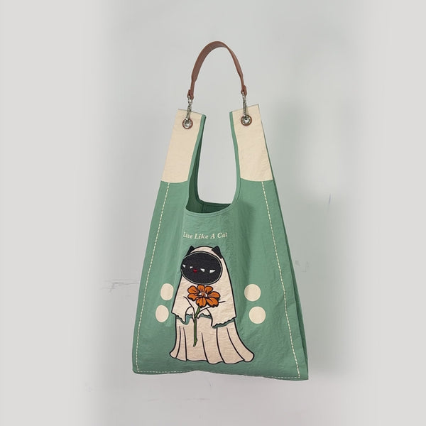 Spooky Bloom cat-themed bag