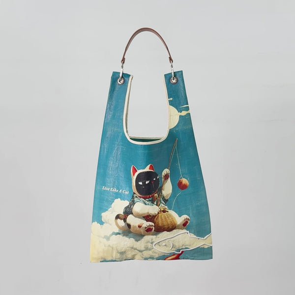 Elegant Gone Fishish Toby Bag for daily use with detachable strap